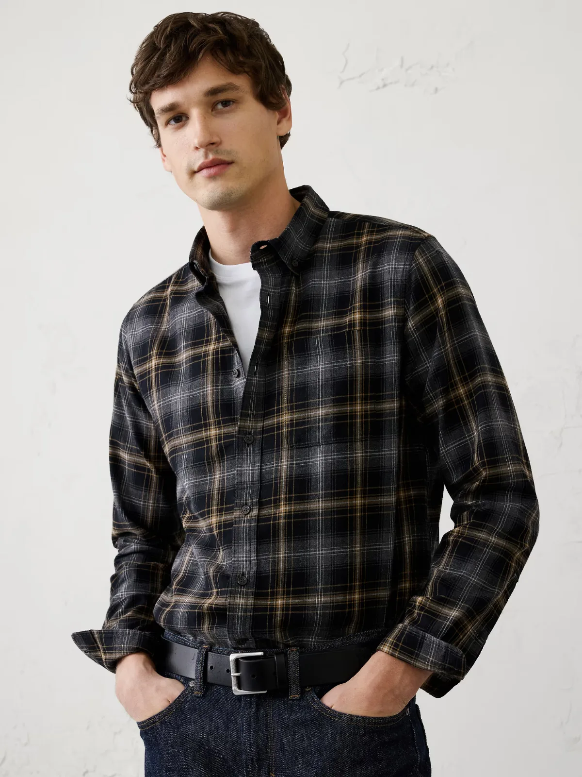 Slim-Fit Lightweight Flannel Shirt by Banana Republic