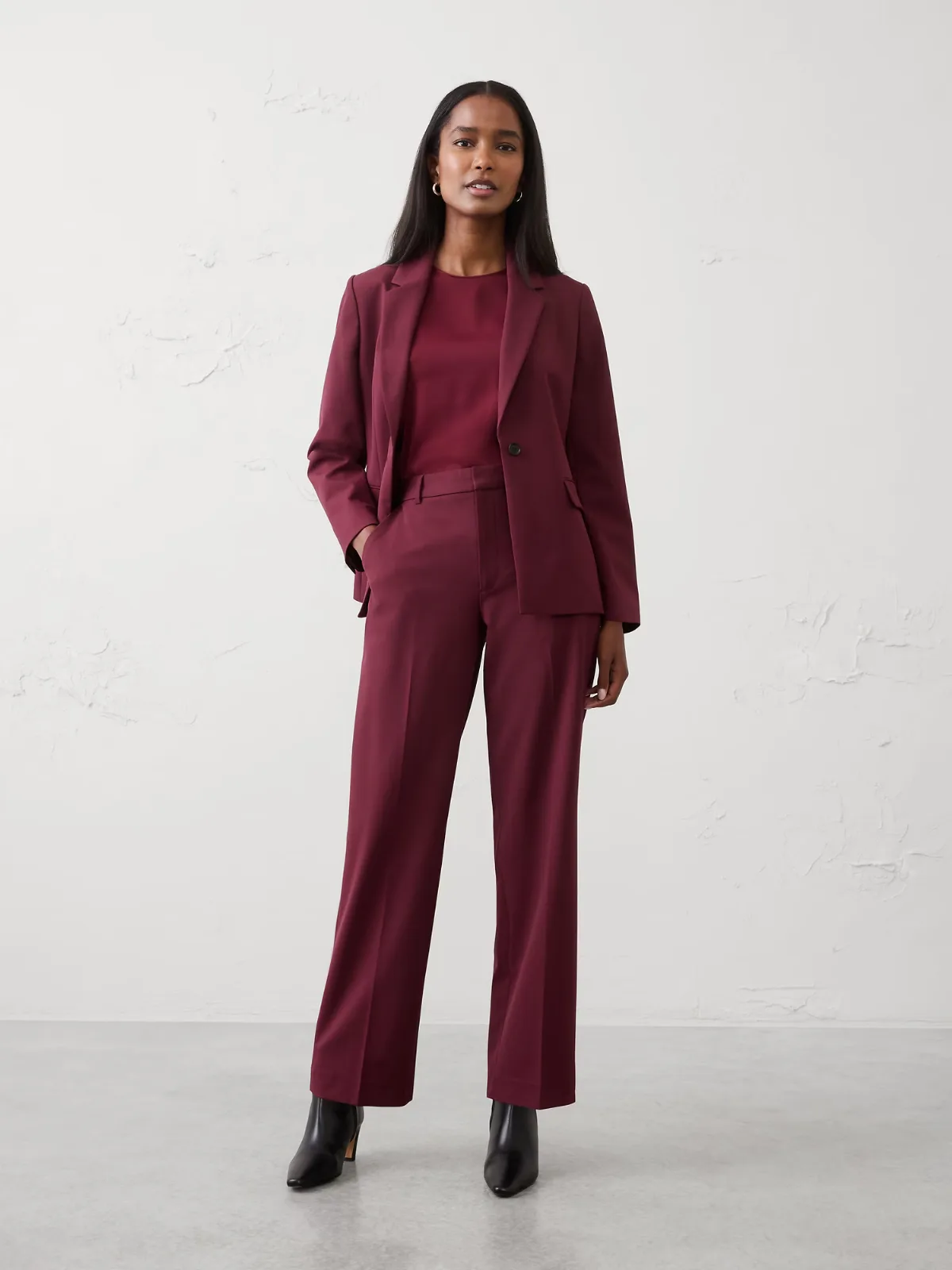Sculpted Stretch Long Blazer