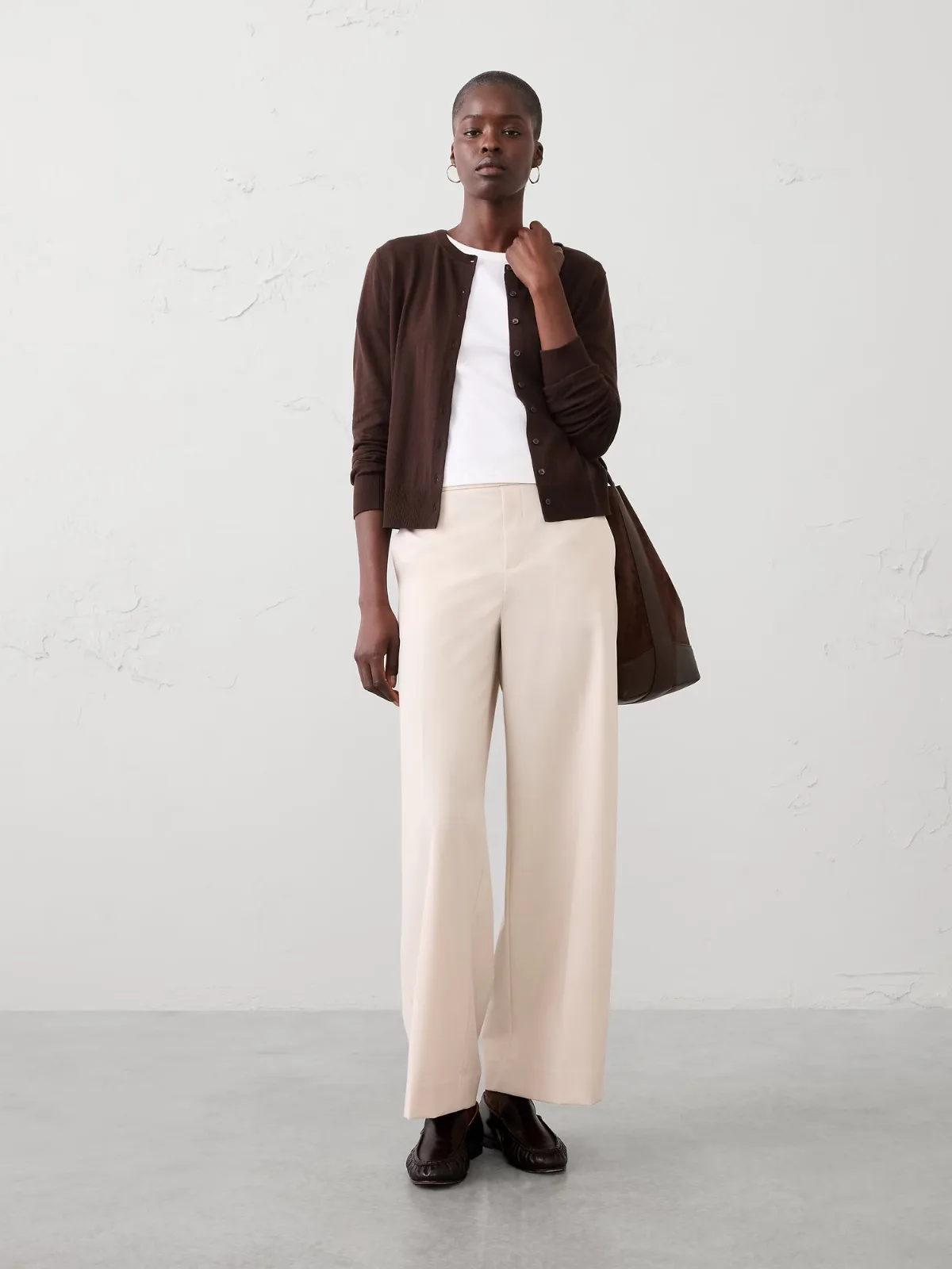 Hayden Sculpted Stretch Wide-Leg High-Rise Pant
