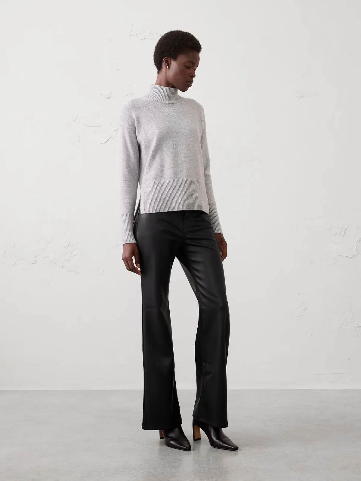 Bootcut-Leg Mid-Rise Vegan Leather Pant by Banana Republic
