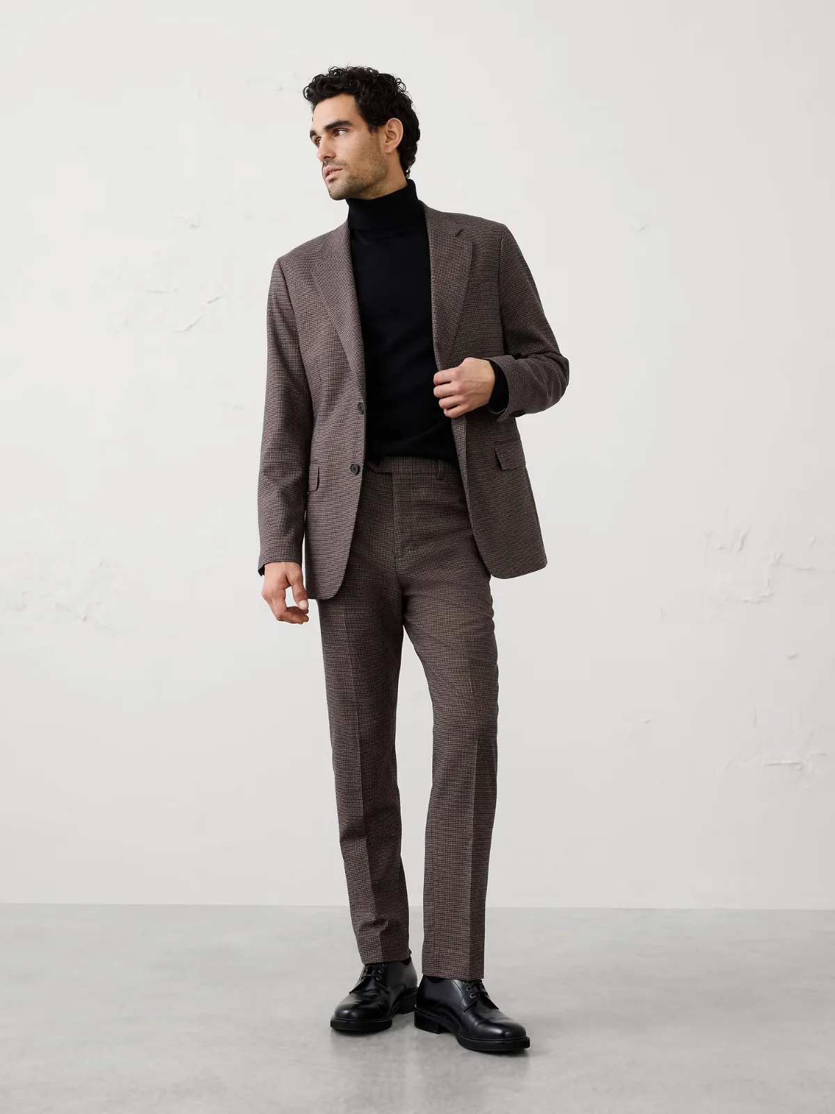 Mini-Check Suit Trouser by Banana Republic