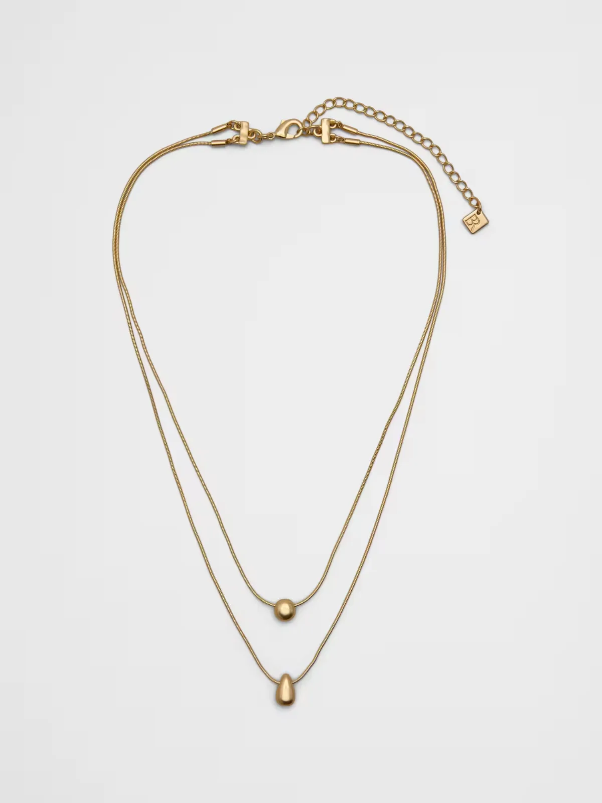 Layered Metal Pendant Necklace by Banana Republic