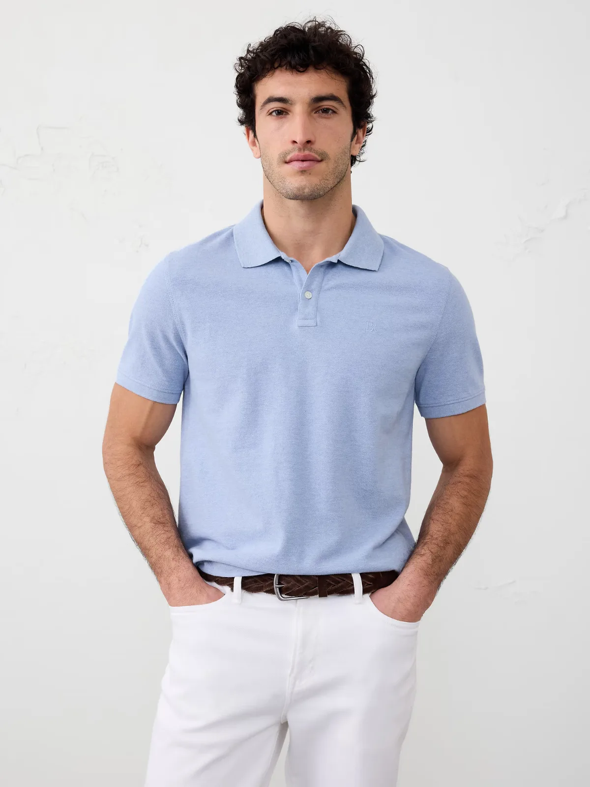 Standard-Fit Pique Polo by Banana Republic