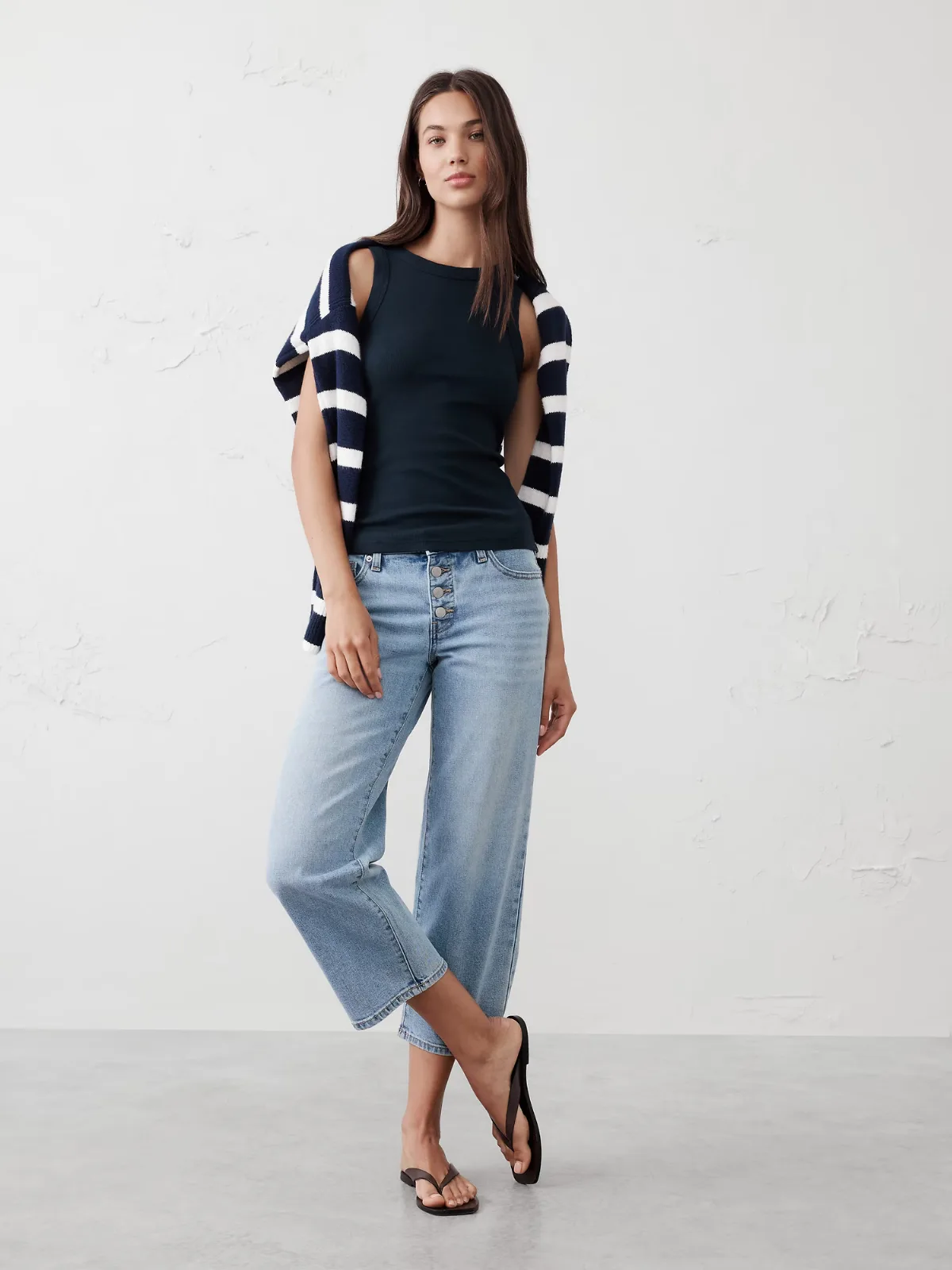 Ribbed Racer Tank by Banana Republic