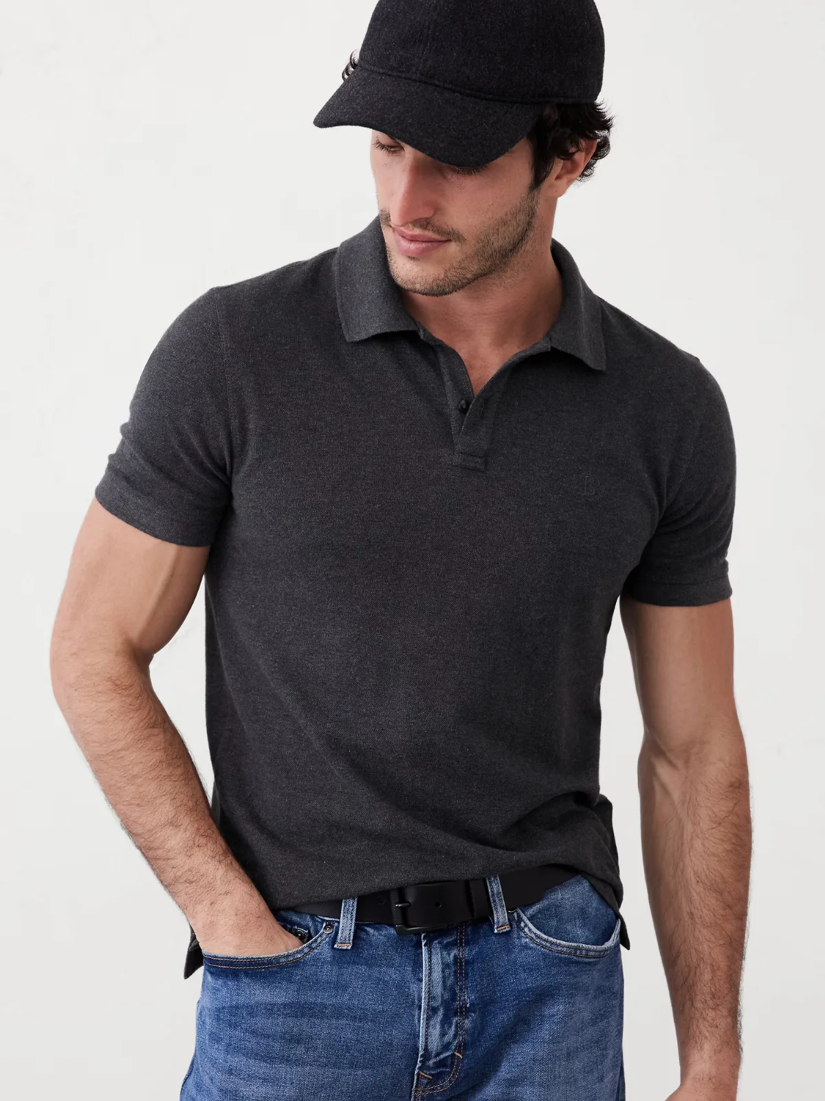 Slim-Fit Pique Polo by Banana Republic