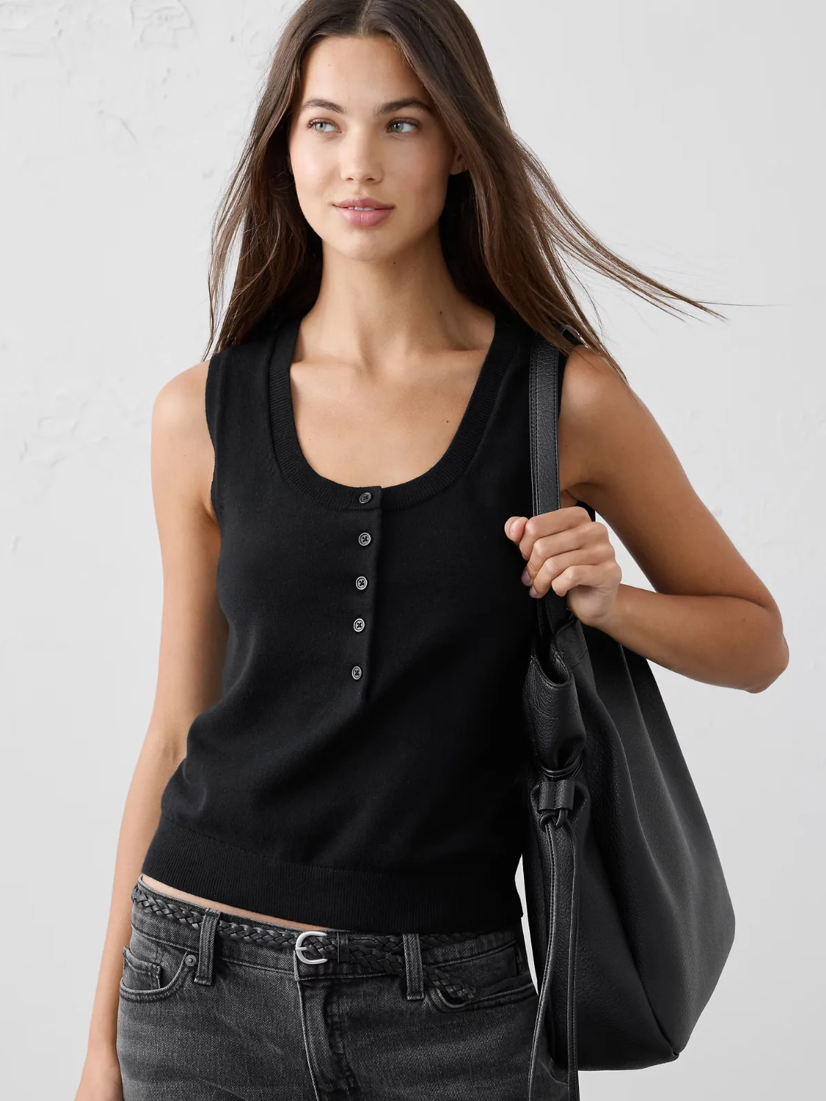 Henley Sweater Tank by Banana Republic