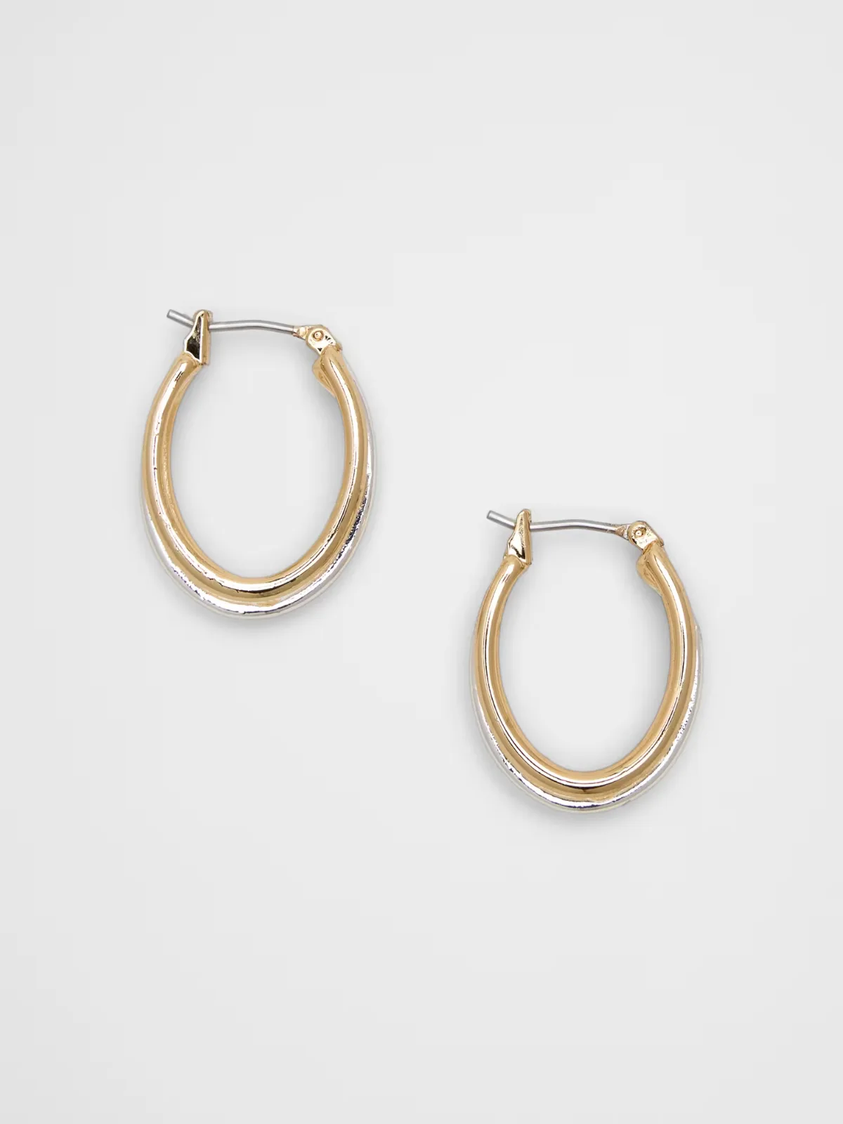 Mixed Metal Huggie Earrings by Banana Republic
