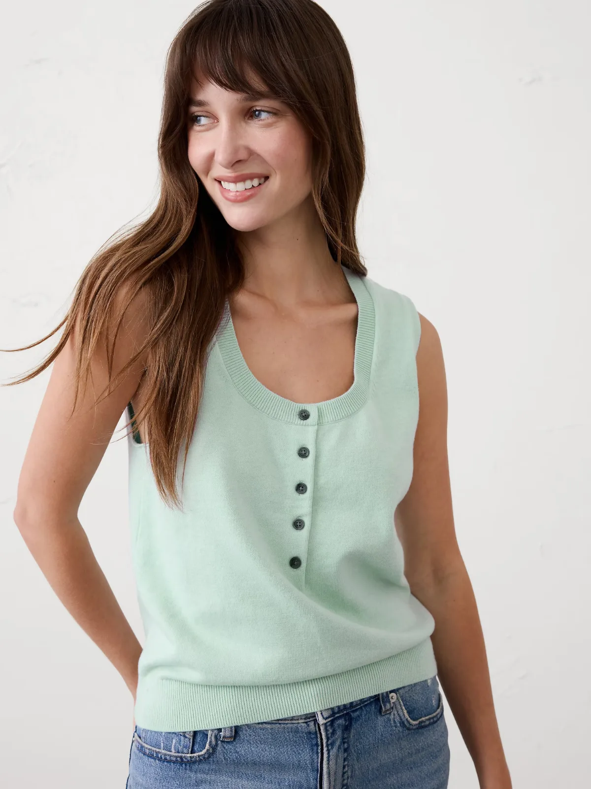 Henley Sweater Tank by Banana Republic
