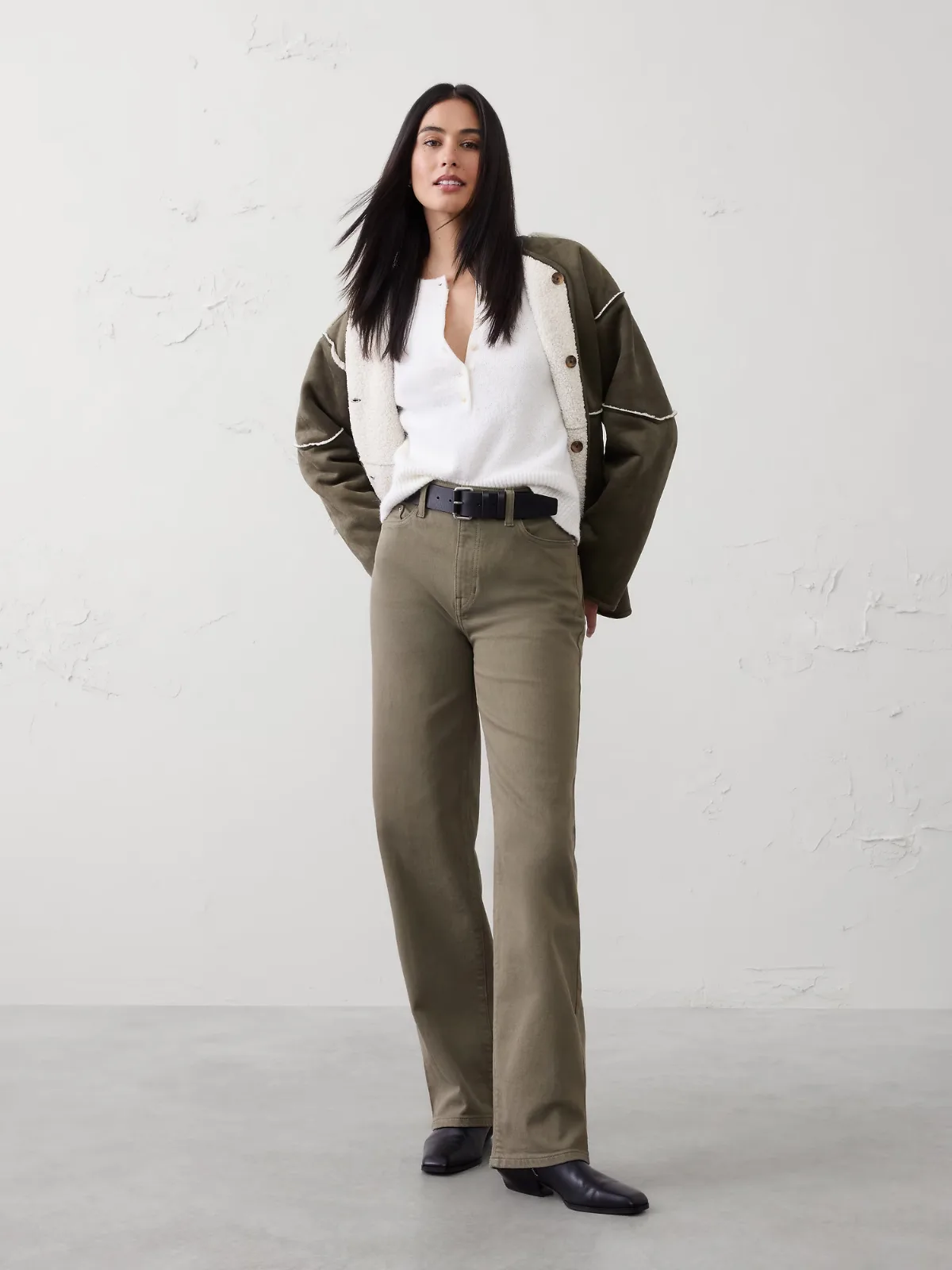 Straight High-Rise Jean by Banana Republic