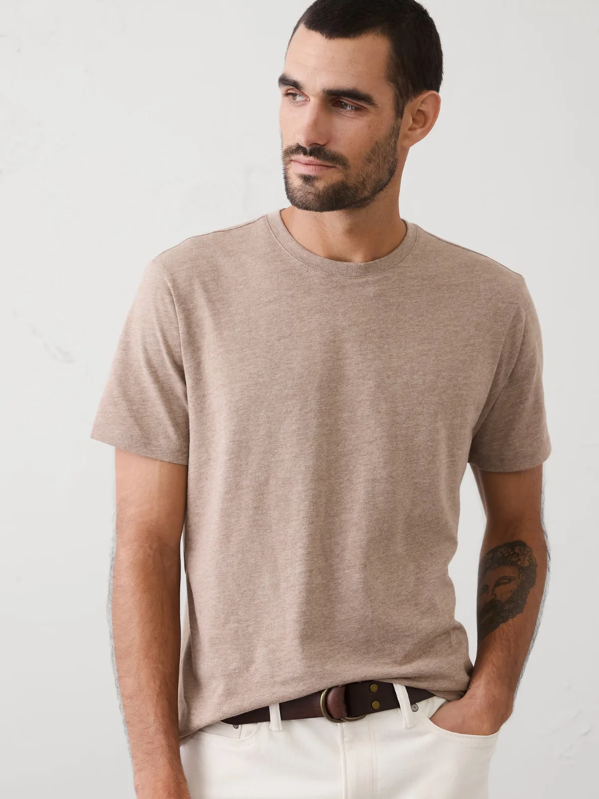 Standard-Fit Premium Wash Crew-Neck T-Shirt by Banana Republic