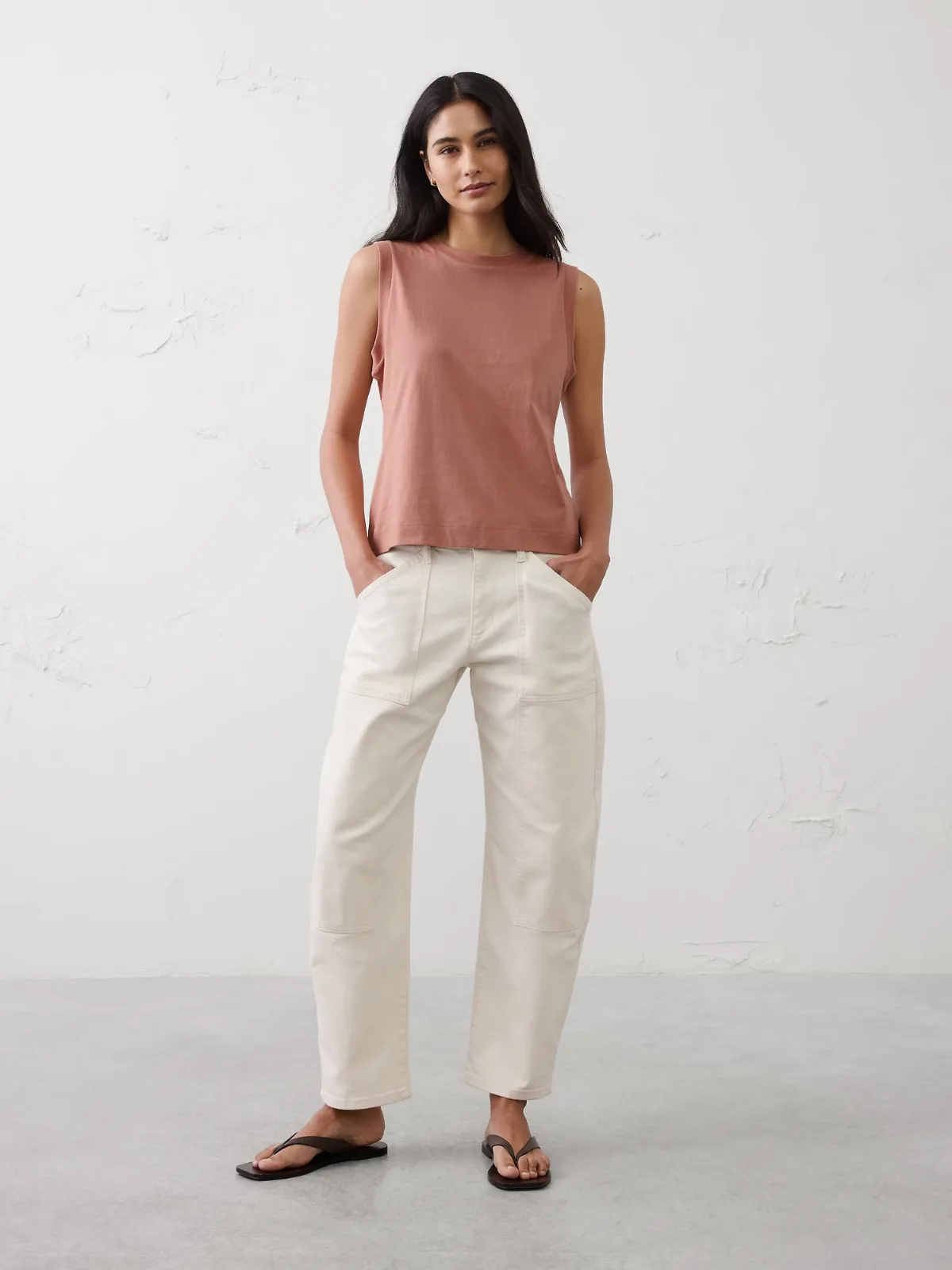 Premium Cotton Tank by Banana Republic