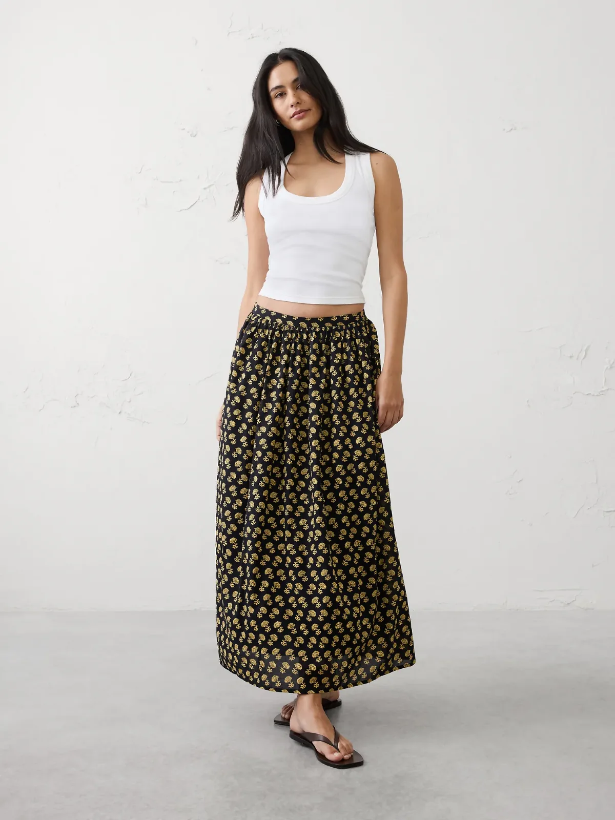 Voile Long Midi Skirt by Banana Republic