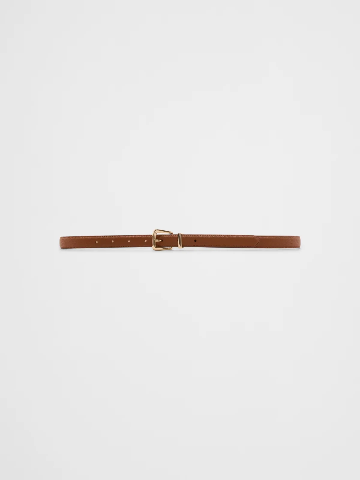 Vegan Leather Pebbled Skinny Belt