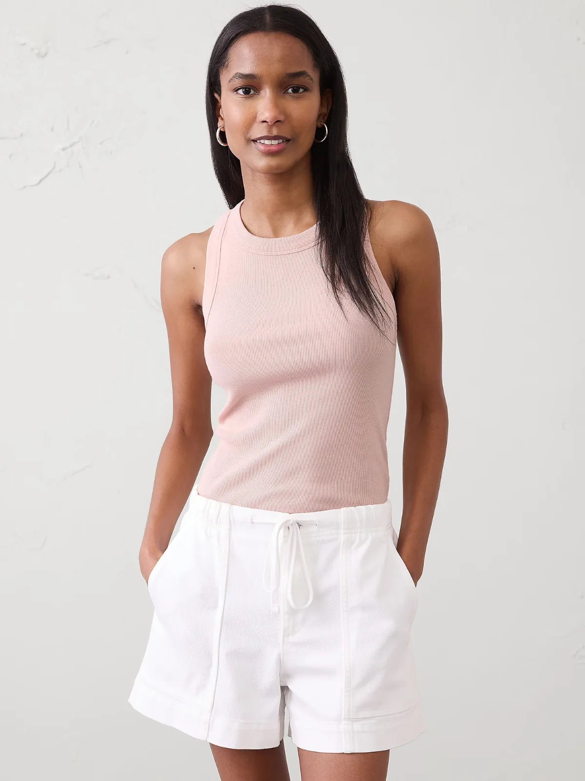 Ribbed Racer Tank by Banana Republic