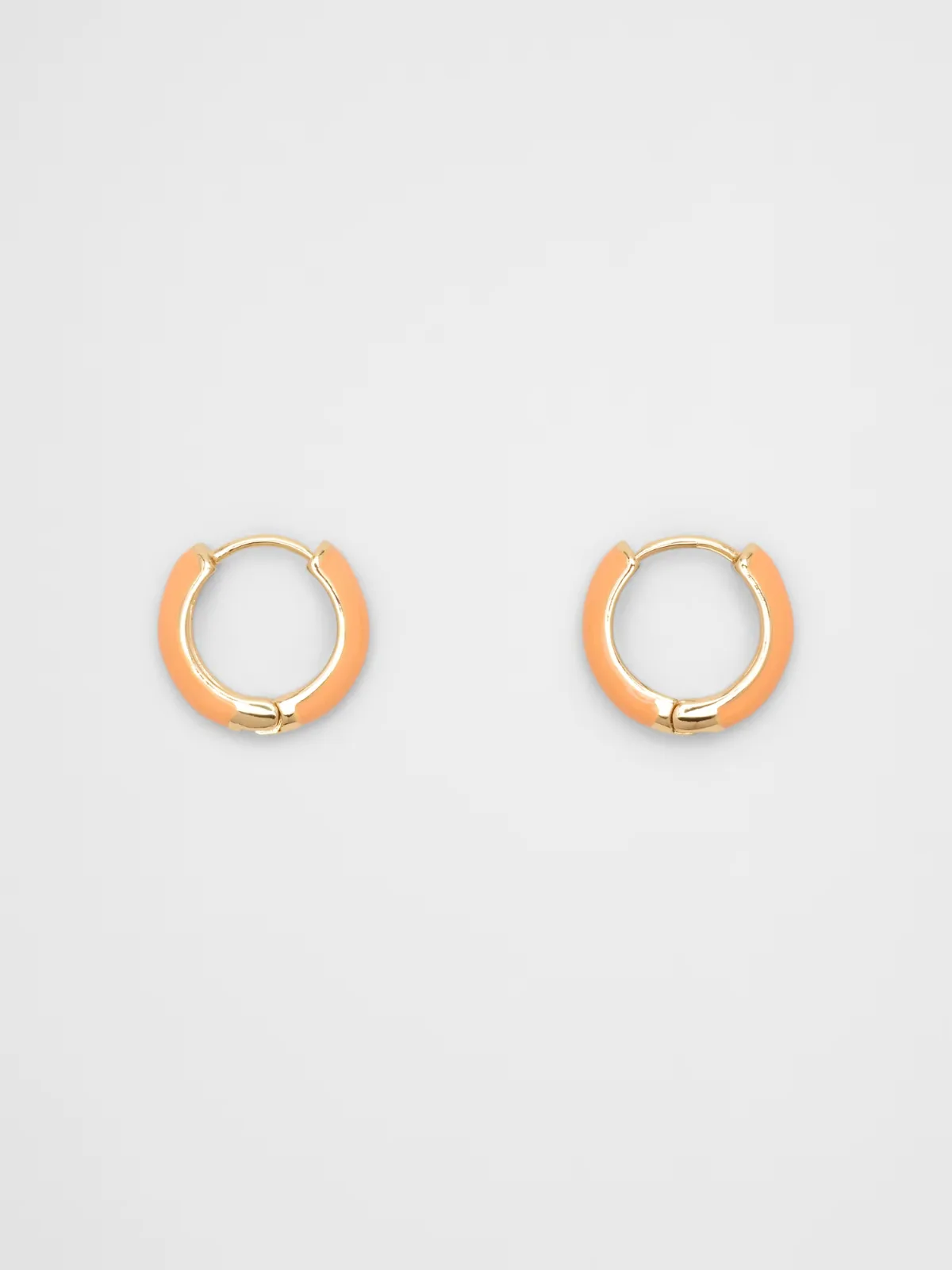 Enamel Huggie Earrings