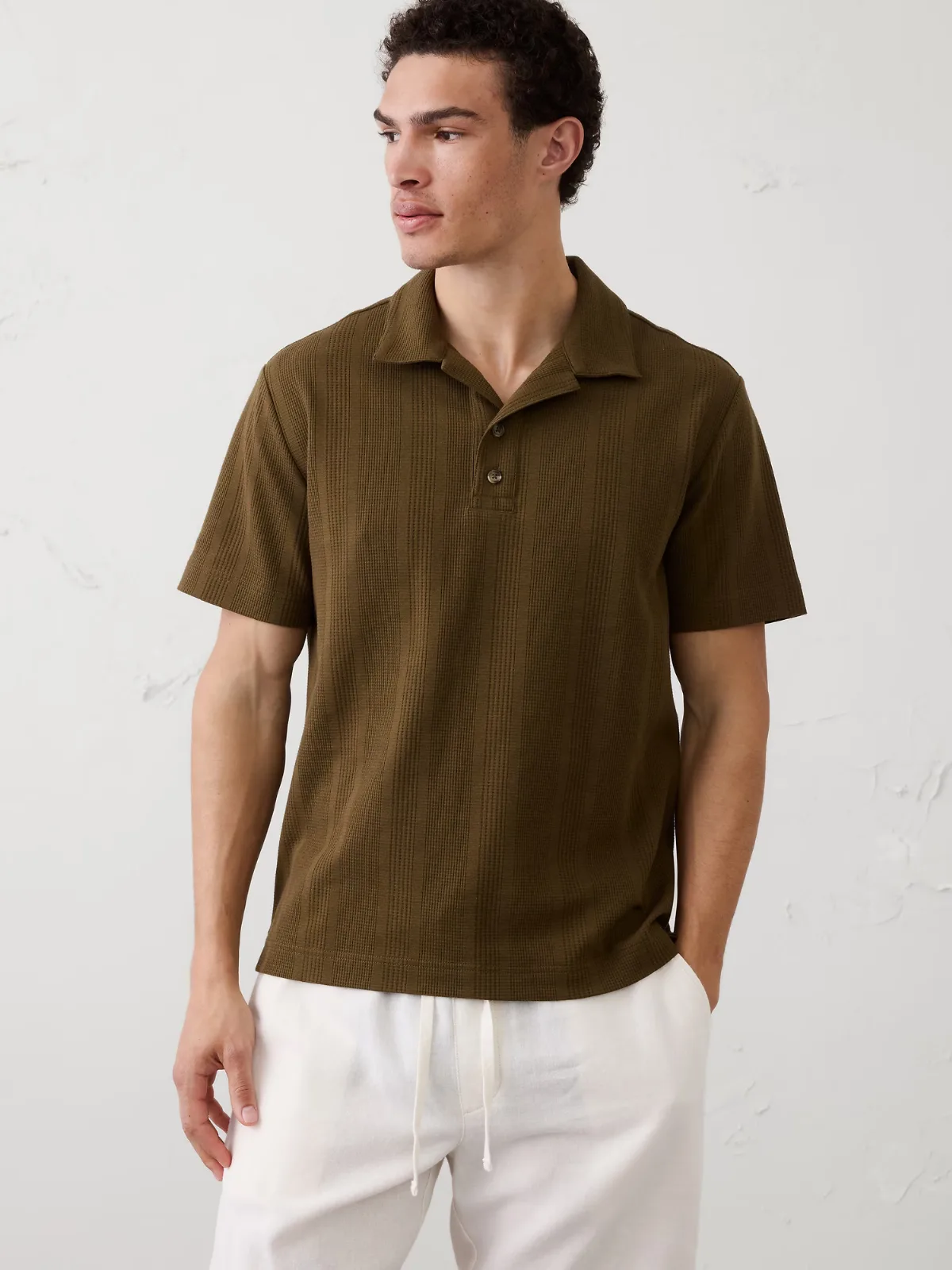 Standard-Fit Textured Polo