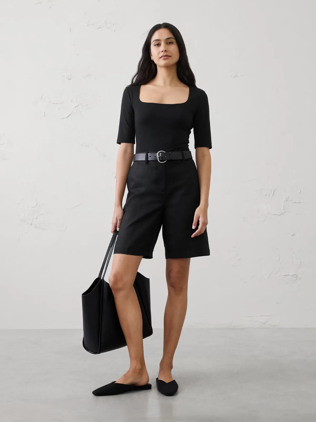 Soft Stretch Square-Neck Top by Banana Republic