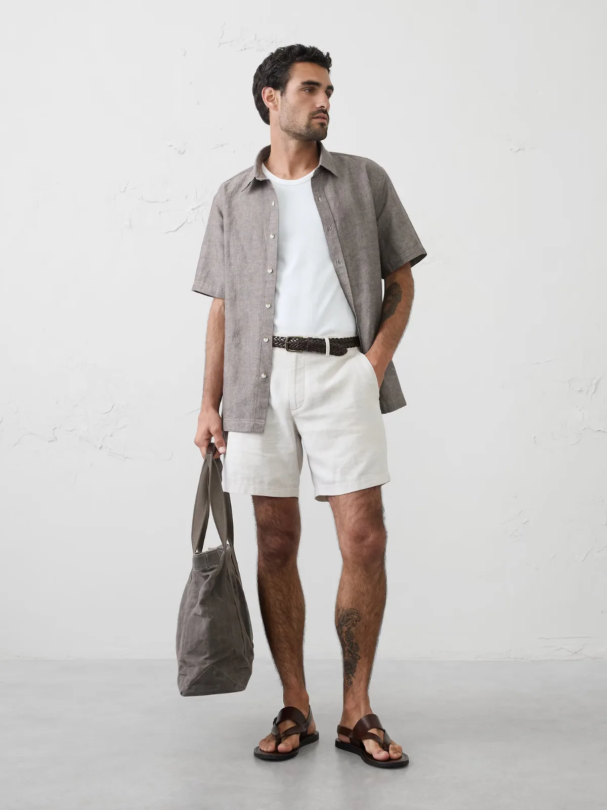 Standard-Fit Linen-Blend Shirt by Banana Republic
