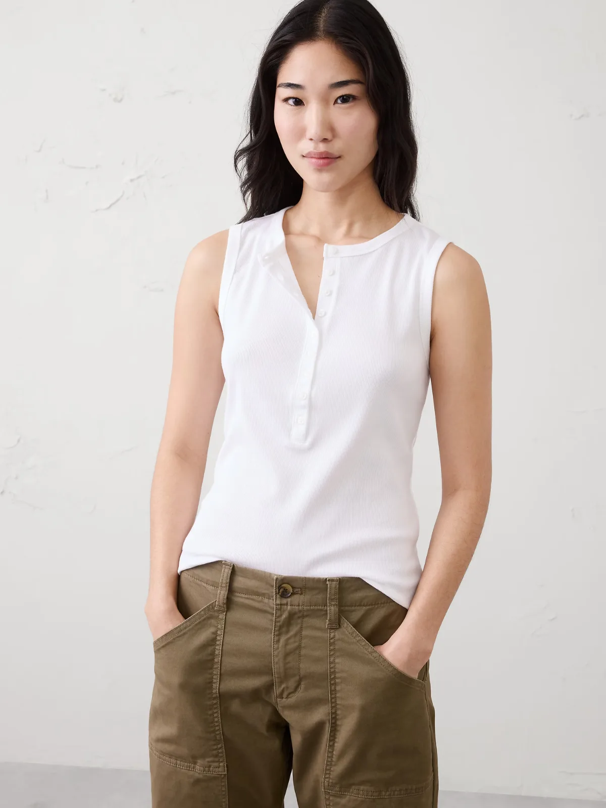 Ribbed Henley by Banana Republic
