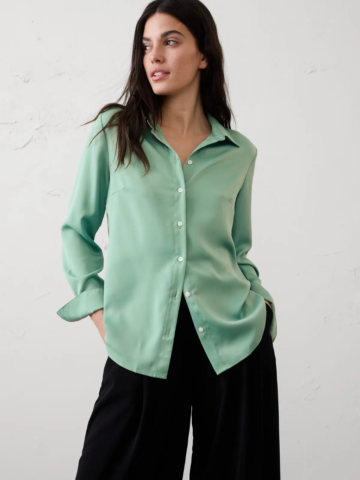 Silky Classic Shirt by Banana Republic