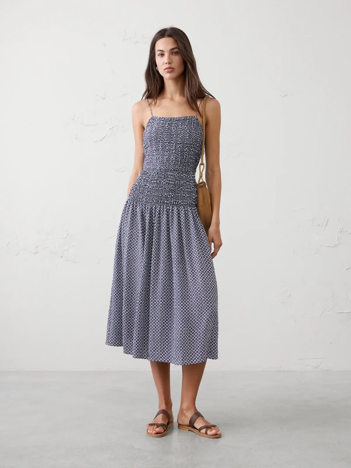 Smocked Strappy Maxi Dress by Banana Republic