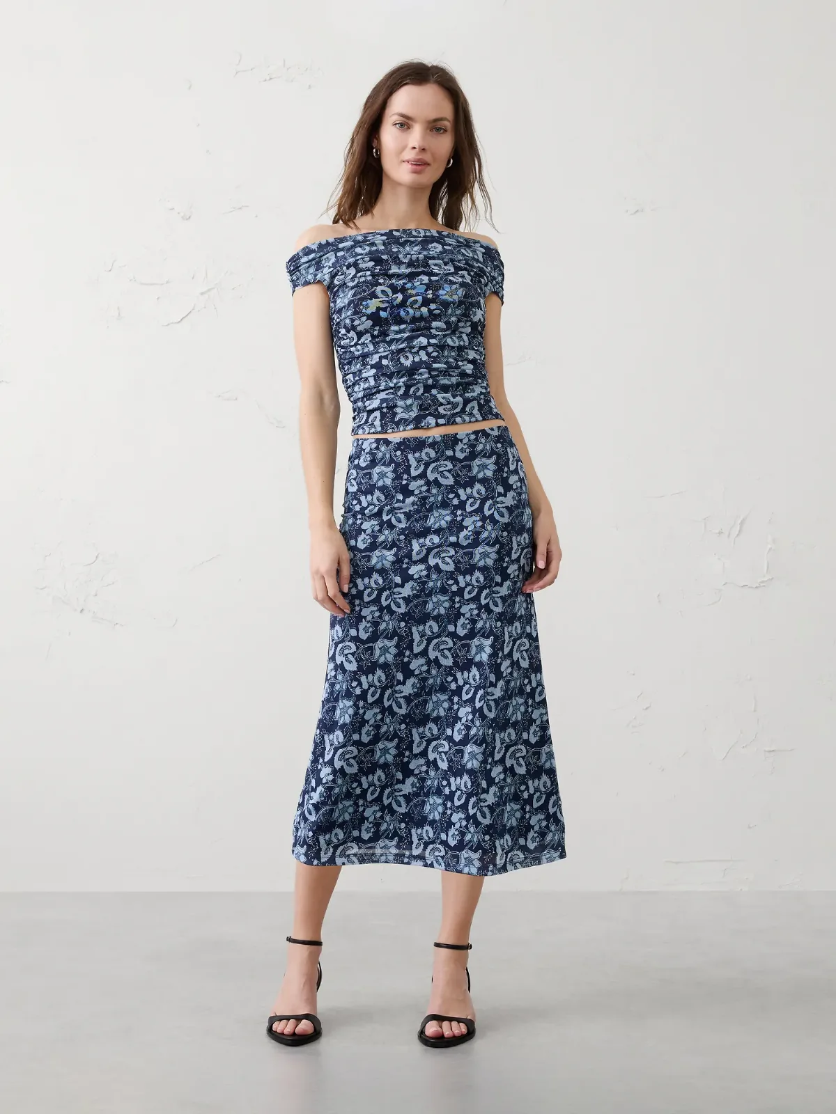 Mesh Midi Skirt by Banana Republic
