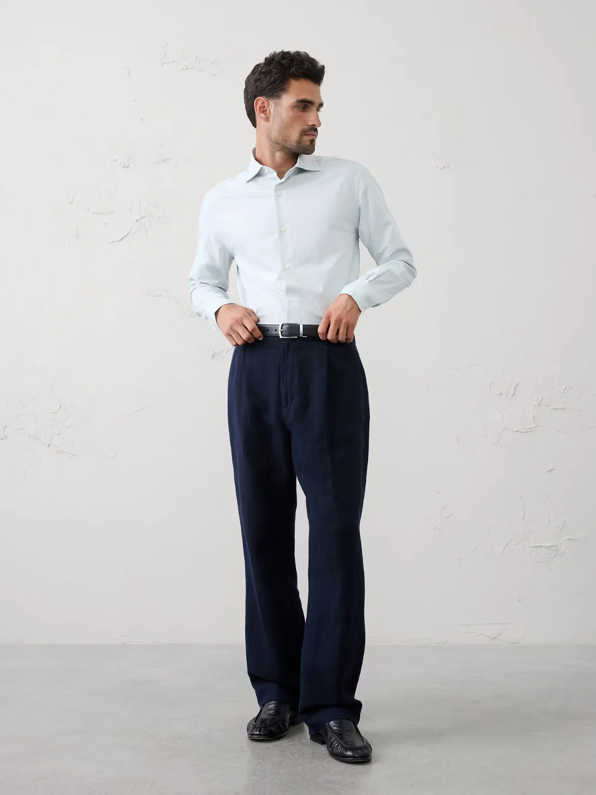 Slim-Fit Dobby Dress Shirt by Banana Republic