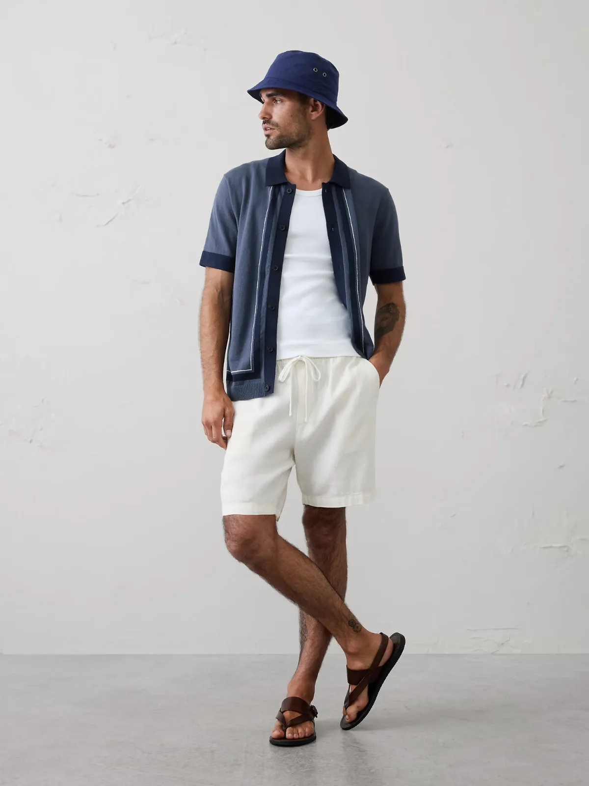 Border Striped Sweater Polo by Banana Republic