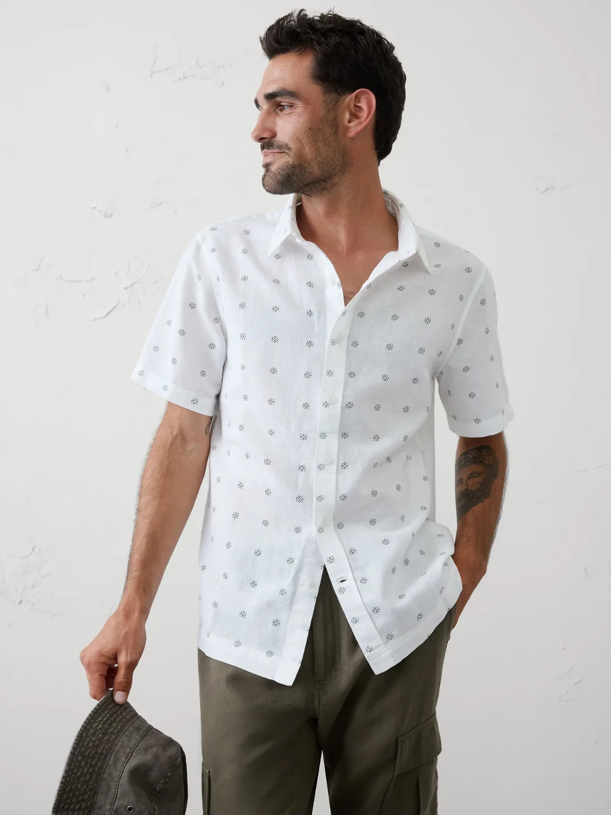Standard-Fit Linen-Blend Shirt by Banana Republic
