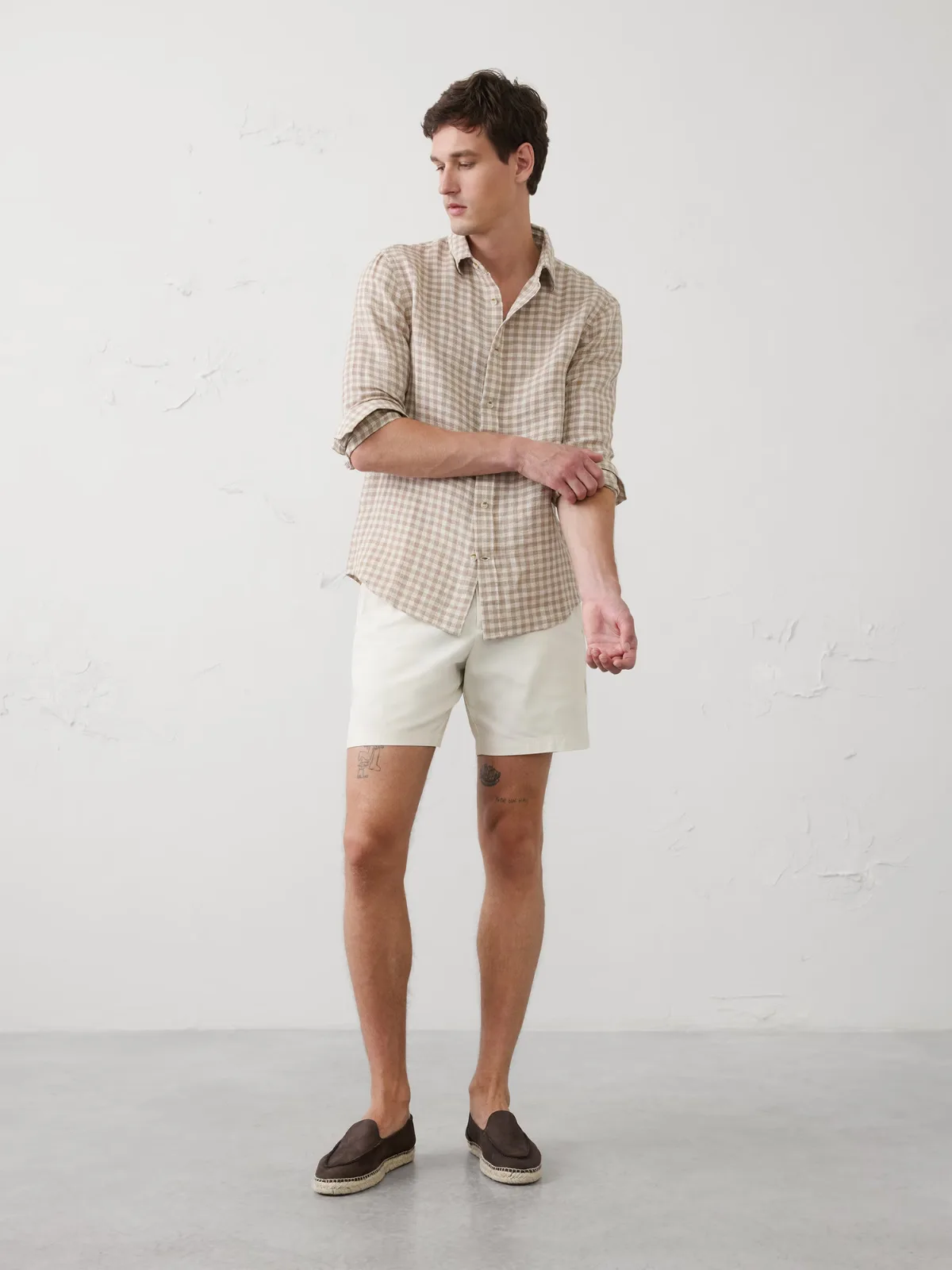 Slim-Fit Linen-Blend Shirt by Banana Republic