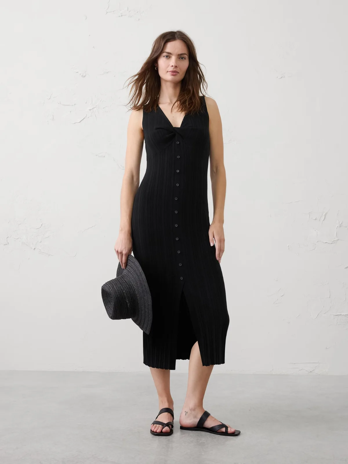Button-Through Midi Dress by Banana Republic