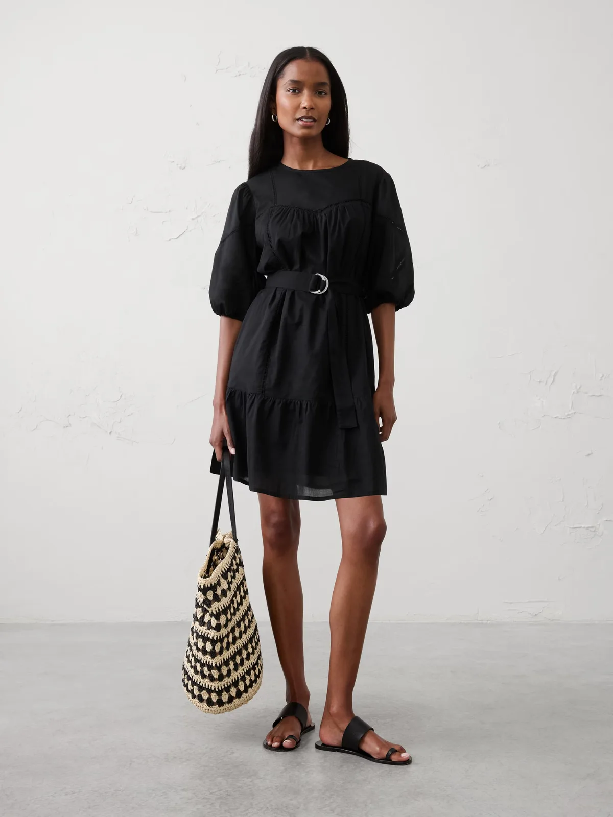 Balloon-Sleeve Mini Dress by Banana Republic