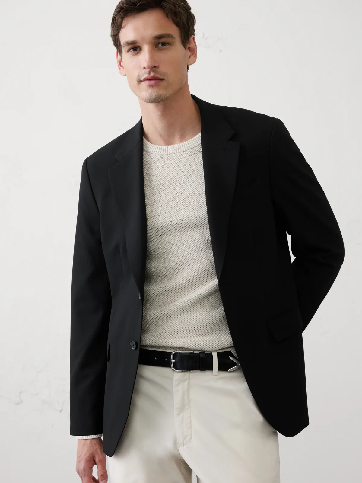 Classic-Fit Plainweave Suit Jacket