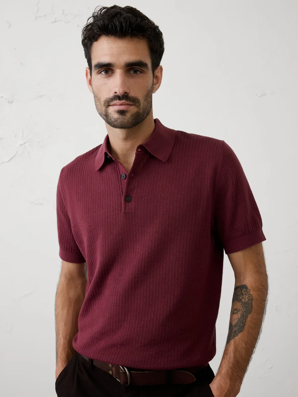 Textured Sweater Polo by Banana Republic