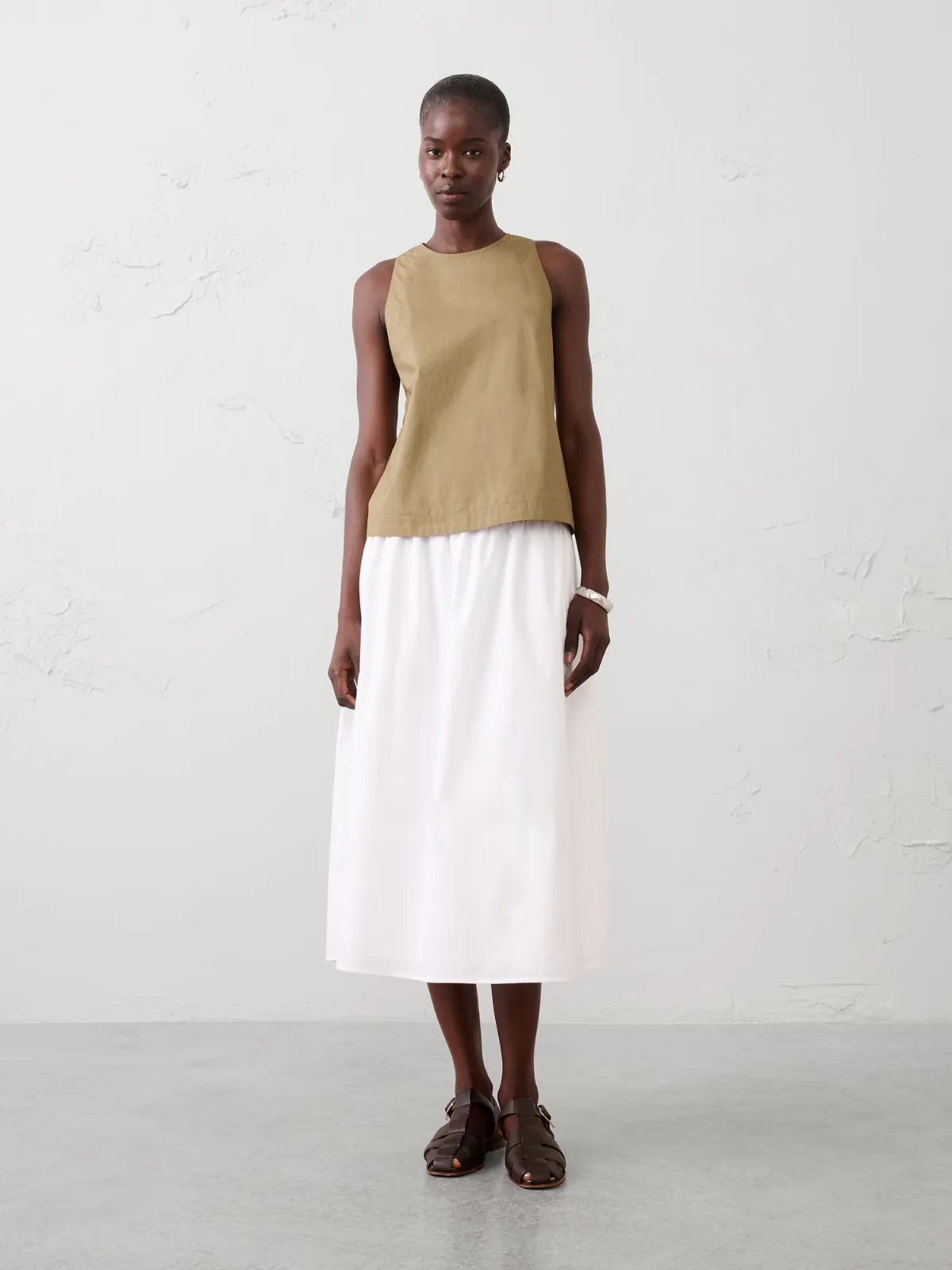 High-Neck Swing Top by Banana Republic