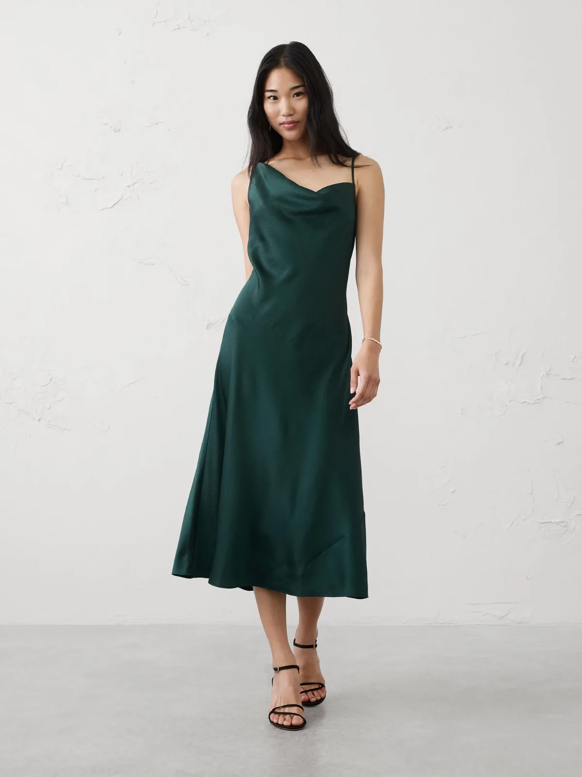 Satin Midi Dress by Banana Republic