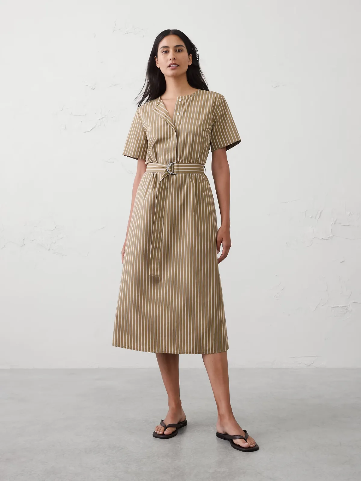 Poplin Midi Dress