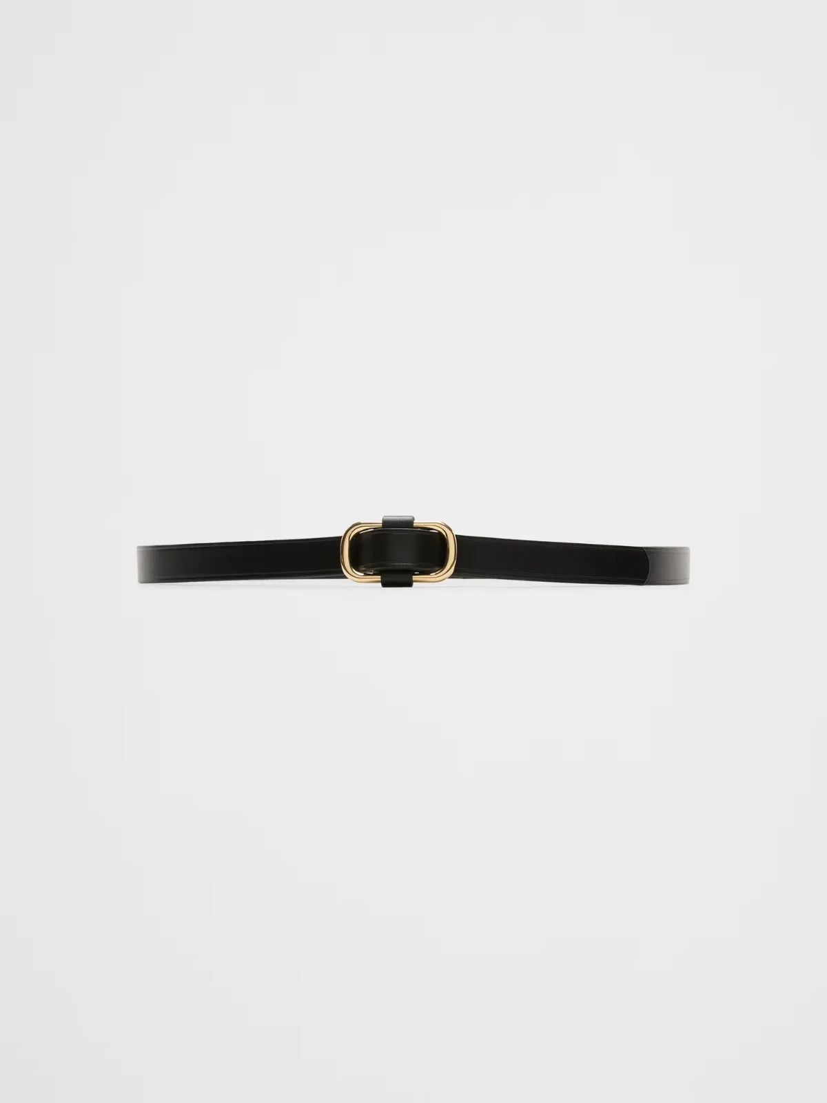 Leather Square-Slider Buckle Belt