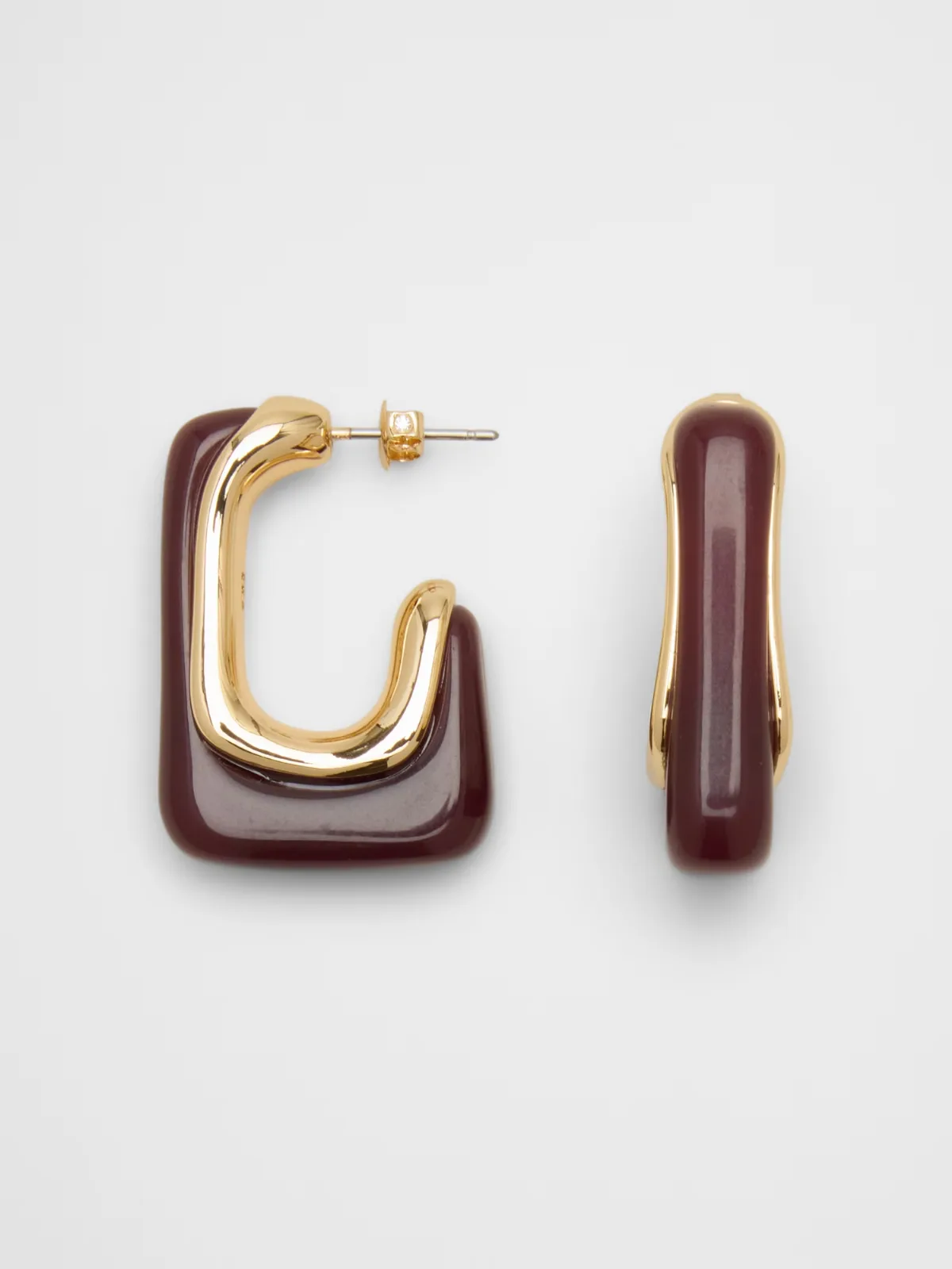 Squared J Resin Earrings