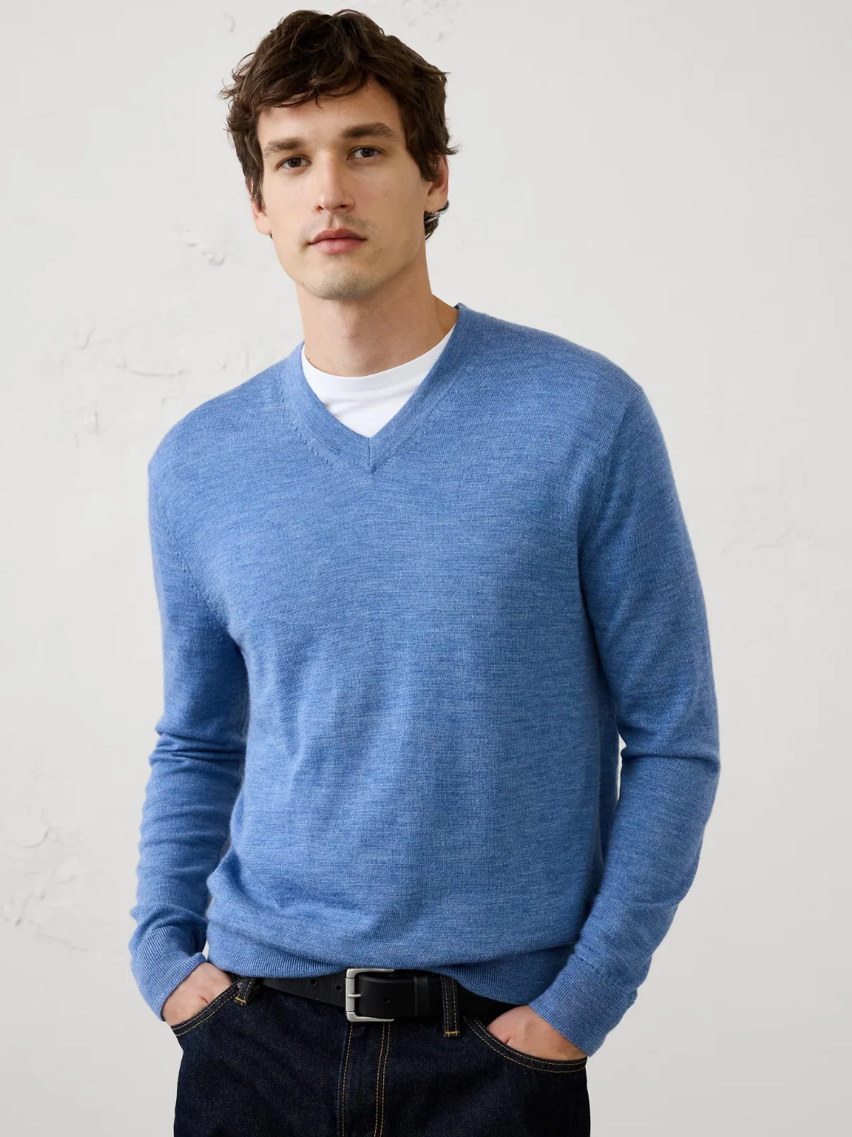 Merino Wool V-Neck Sweater