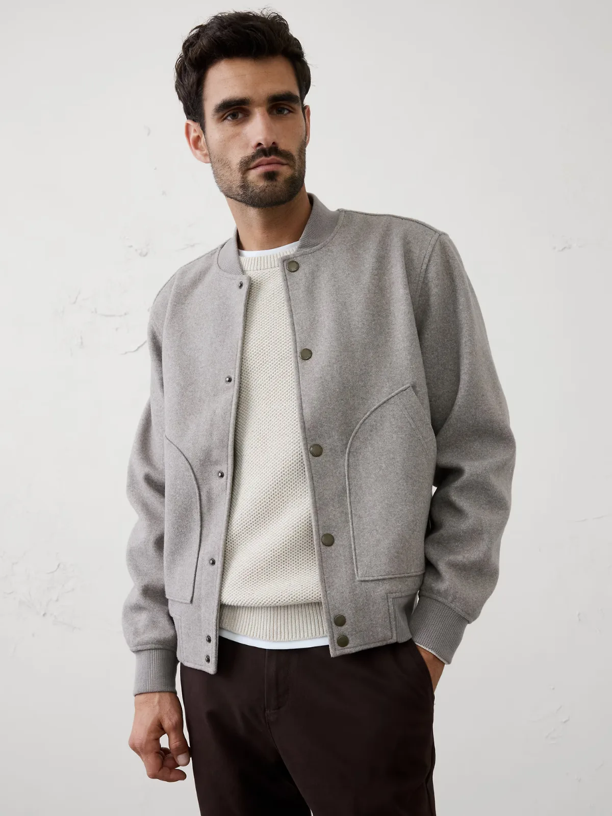 Knit Melton Bomber