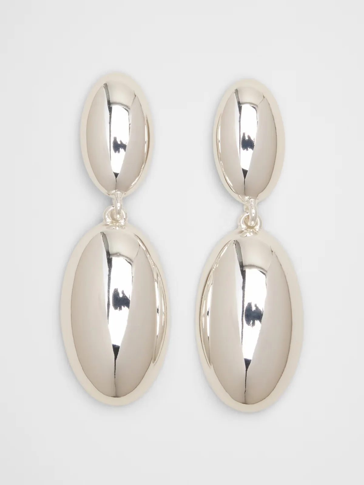 Oval Pendant Drop Earrings