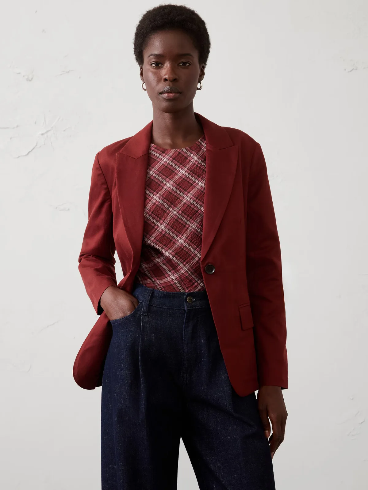 Drapey Tencel Blazer by Banana Republic