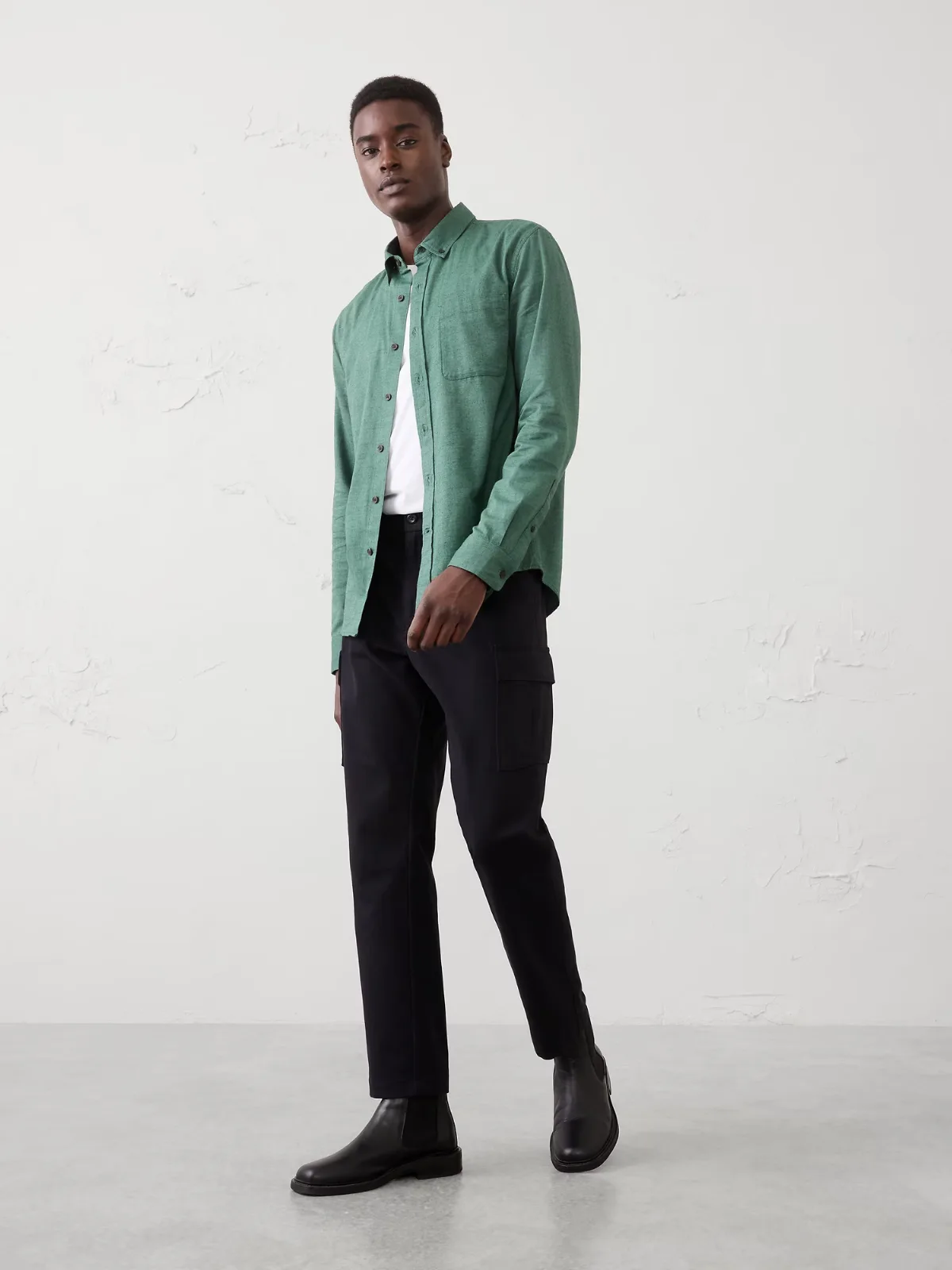 Slim-Fit Lightweight Flannel Shirt by Banana Republic