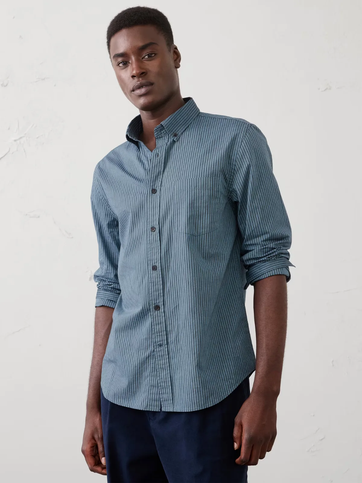 Slim-Fit Softwash Cotton Shirt by Banana Republic