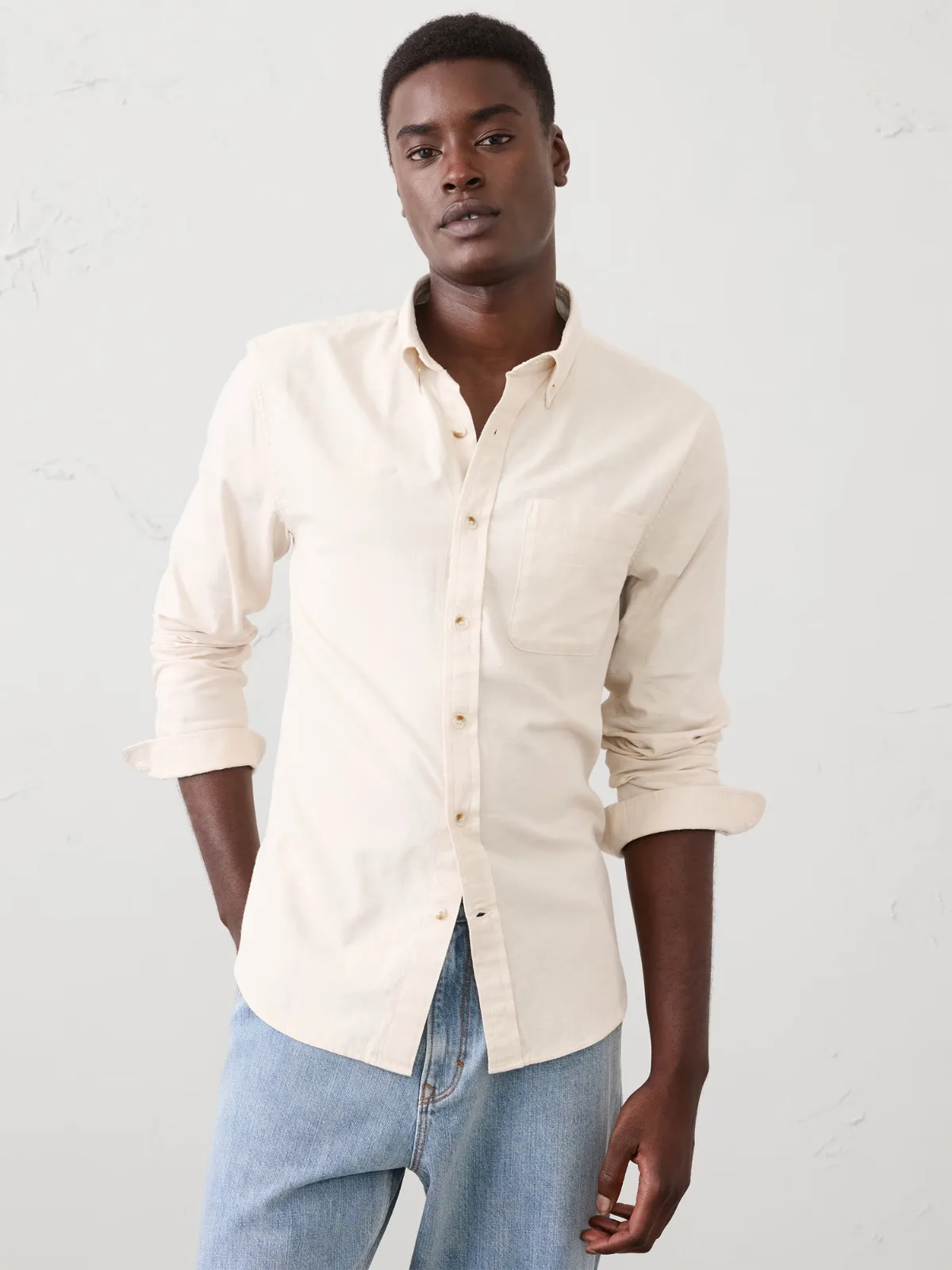 Slim-Fit Lightweight Flannel Shirt by Banana Republic