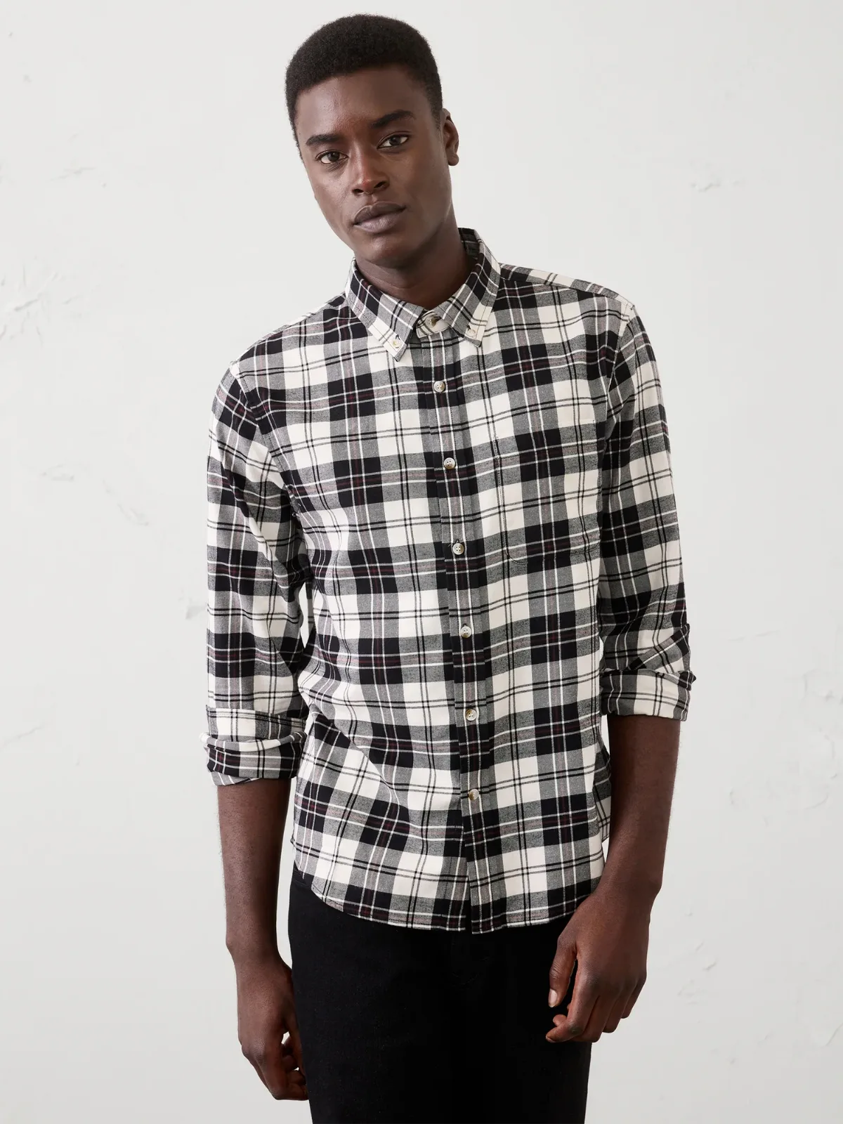 Slim-Fit Lightweight Flannel Shirt by Banana Republic