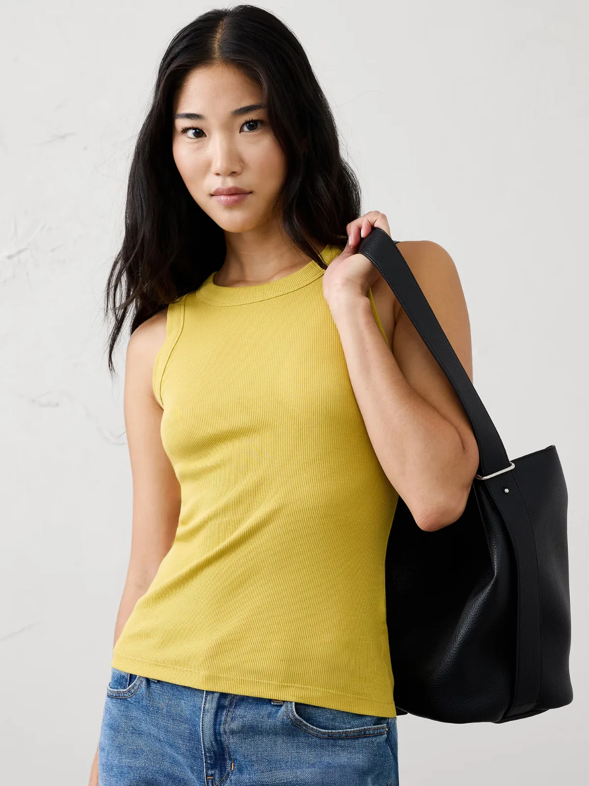 Ribbed Racer Tank by Banana Republic