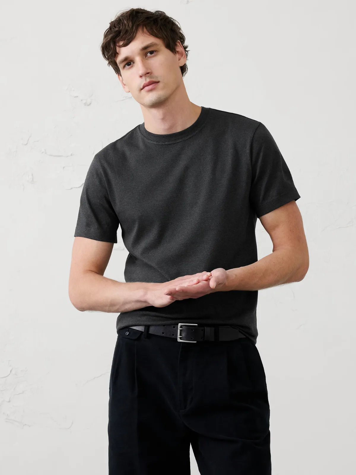 Luxe Touch Crew-Neck T-Shirt by Banana Republic
