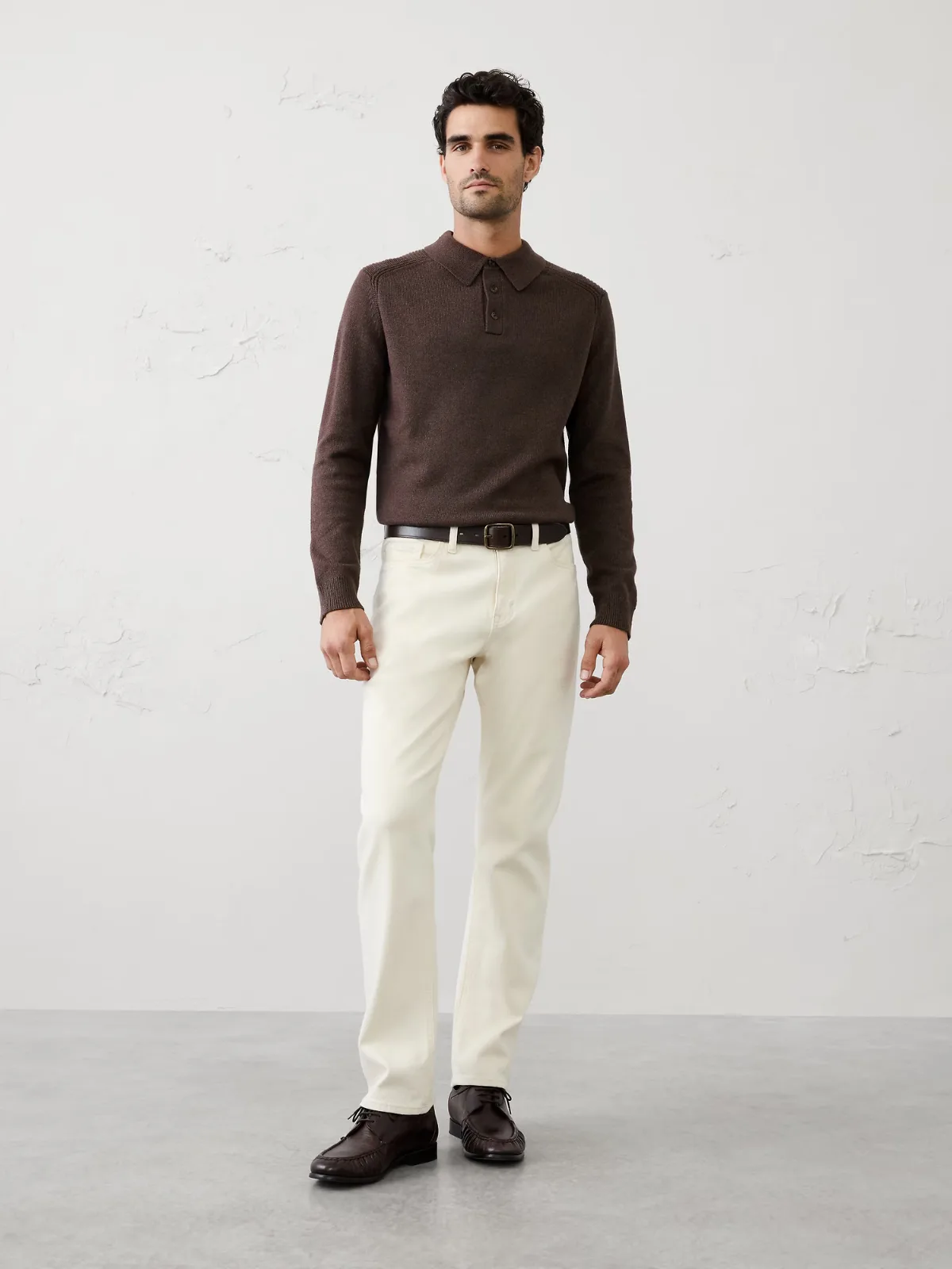 Lofty Textured Sweater Polo